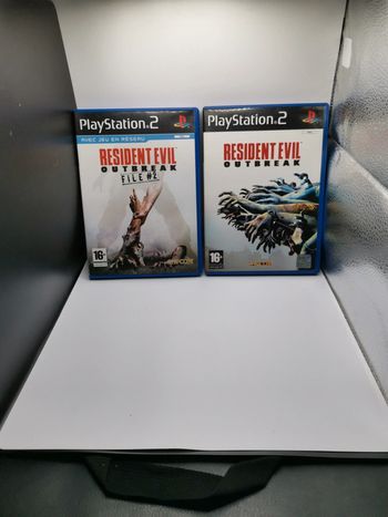 Lot 2 jeux ps2 resident evil outbreak /outbreak #2