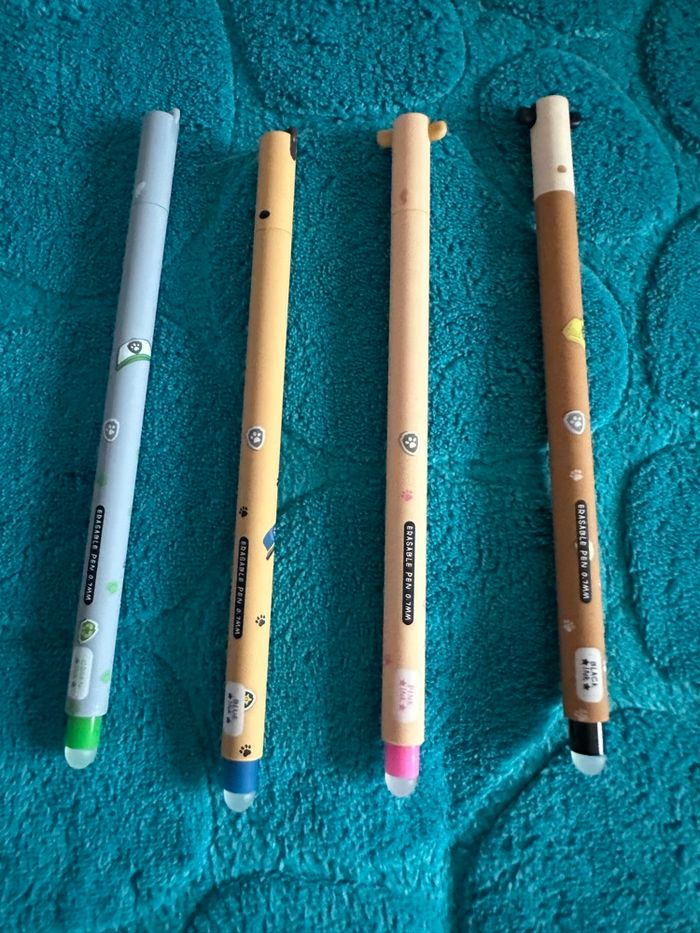 Lot de 4 stylos effaçables pat patrouille - photo numéro 1