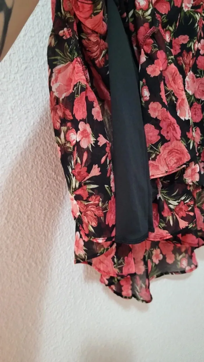 Falda midi fluida con volantes flora - photo numéro 2