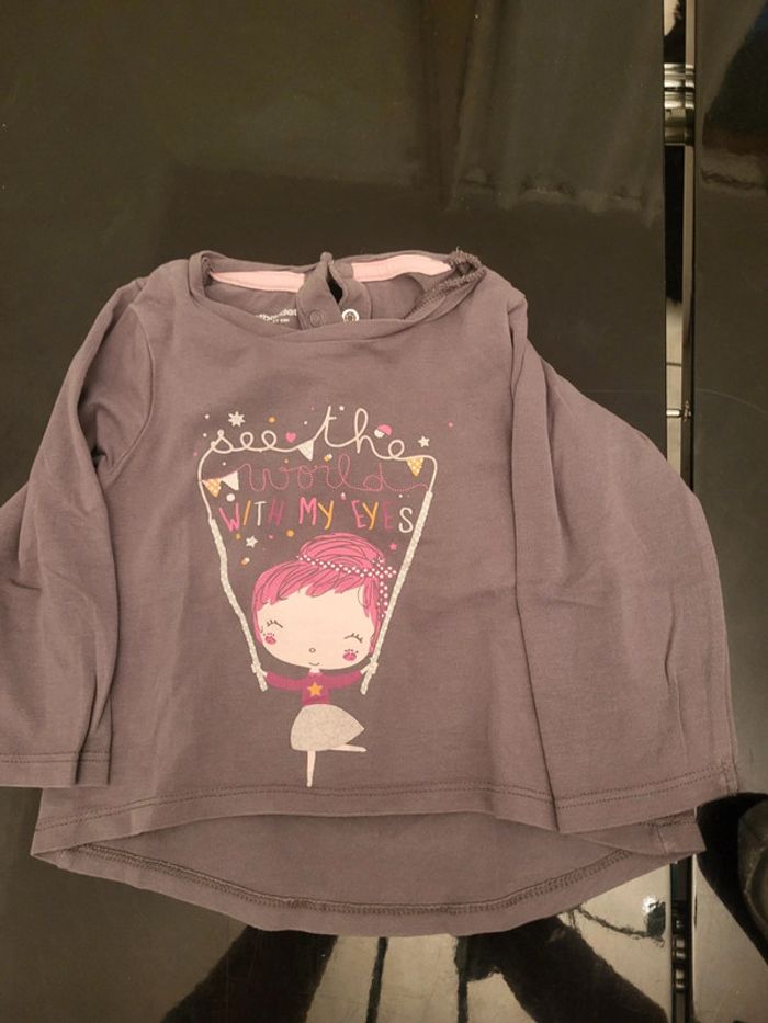 Haut manches longues vertbaudet 18 mois