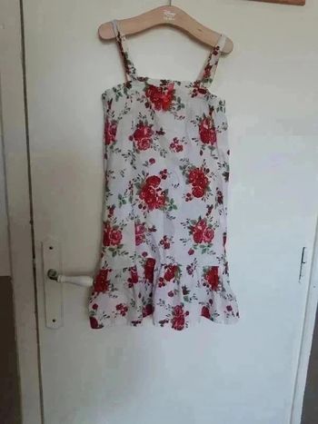 Robe fleurs rose 5 /6 ans H&M