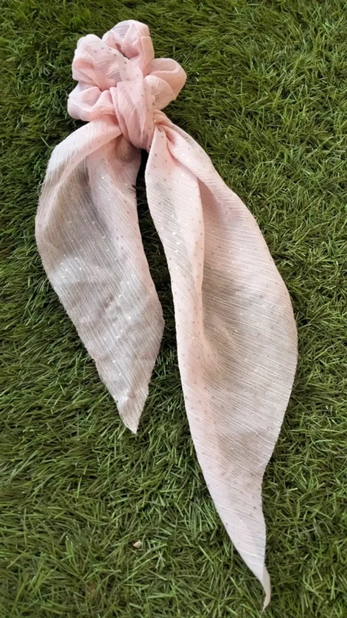 Chouchou foulard rose - photo numéro 9