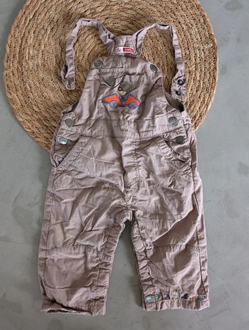 Salopette beige garçon 12 mois DPAM