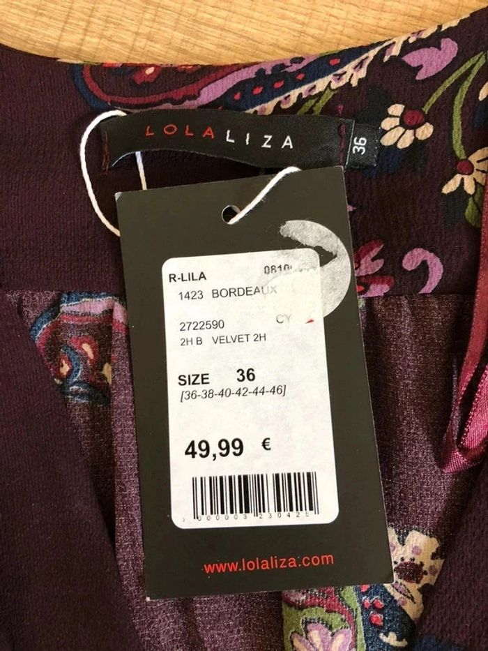 Robe mi longue violette et imprimée neuve LolaLiza taille 36 (valeur 50€) - photo numéro 14
