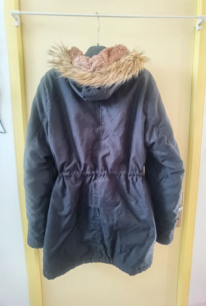 Manteau chaud noir capuche fourrure 44/46 - photo numéro 13