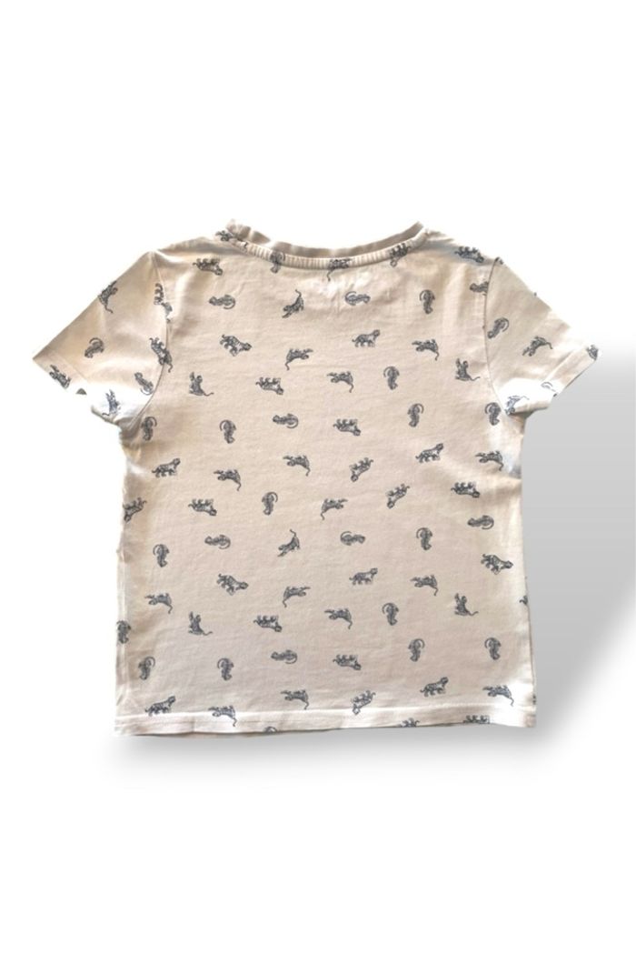 T-shirt manches courtes / col rond / blanc/ garçon / 4ans-102cm / kiabi eco conception - photo numéro 2