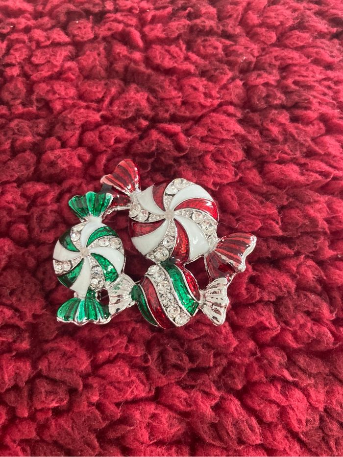 Broche bonbon de noël