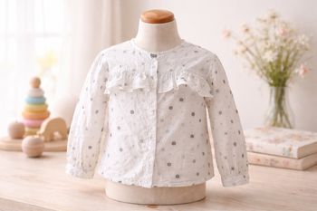 Chemise blanche Kiabi 8 ans imprimée avec volant