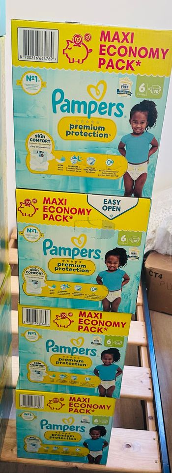 4 cartons pampers premium protection taille 6