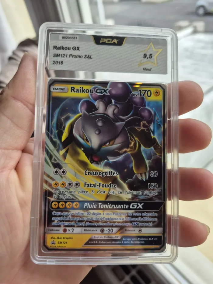 Carte Pokémon Raikou GX SM121 - Promo Soleil et Lune - FR - PCA 9,5