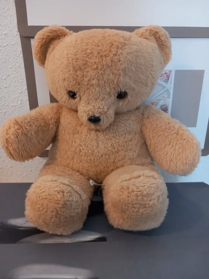 Peluche nounours ours vintage Ajena 48cm - photo numéro 2