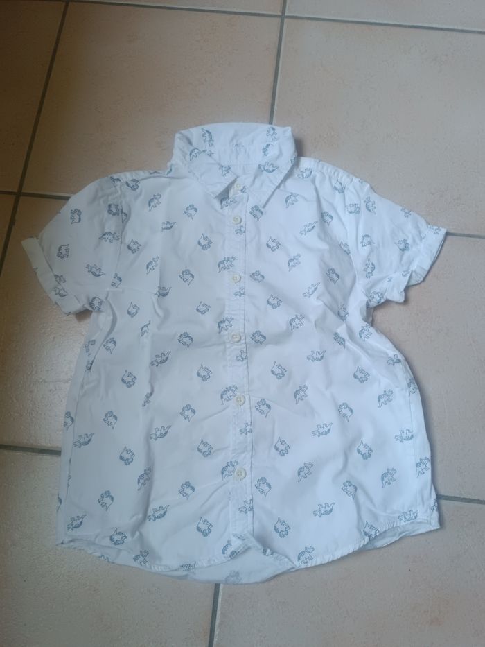 Chemisette dinosaure blanche Kiabi l 8 ans