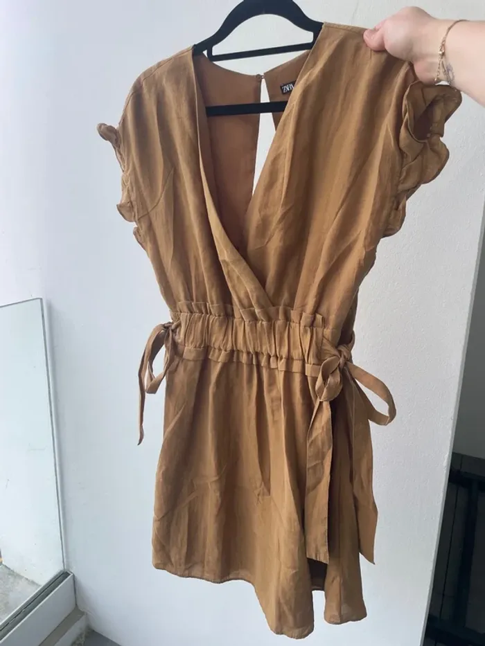 Robe marron Zara - photo numéro 2