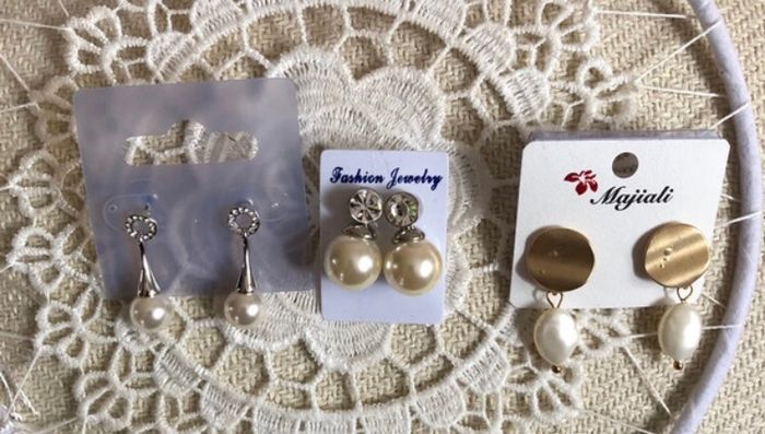 Lot de 3 paires de boucles d’oreilles pendentifs