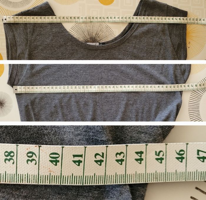 Play Robe TFr38/TM-Noir & Gris- MC-Bi-matières Jersey et Tissu Imprimé- Taille élastiquée enTBE - photo numéro 5