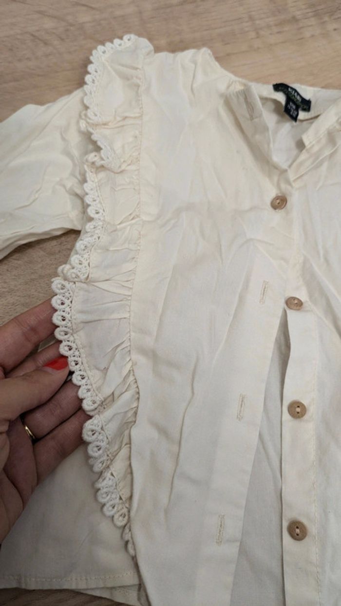 Blouse manches longues Écru Kiabi 12 Mois - photo numéro 3