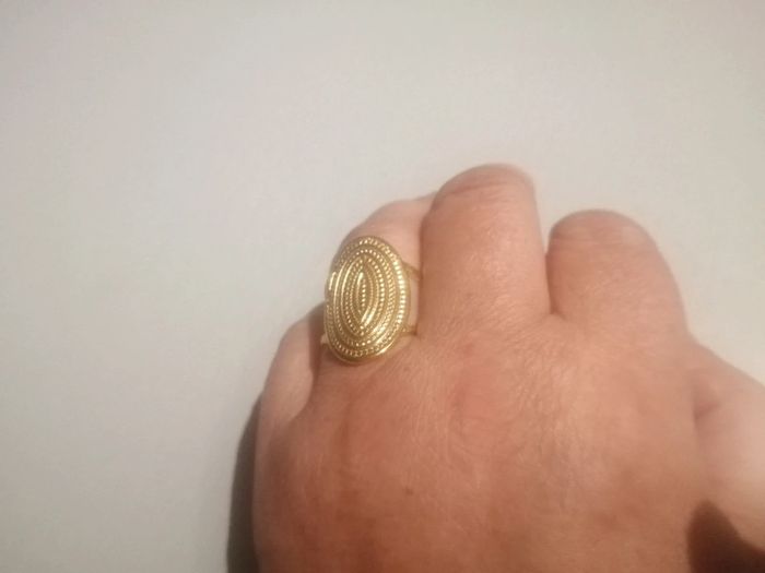 🌸👍Bohochic 👍Bague gravée acier doré inoxydable ajustable 🌸 - photo numéro 4