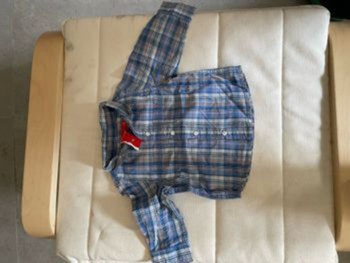 NEUVE JAMAIS PORTÉ - Chemise à carreaux bleue Garçon 3 mois NEUVE jamais porté