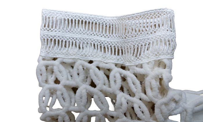 Vera & Lucy - Quiney - Robe Mi-Longue au Crochet - Ecru/Blanc - Femme Taille S - Neuve - photo numéro 10