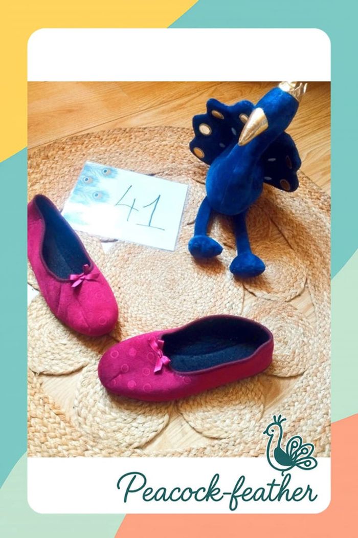 Chaussons pantoufles 41 Bordeaux femme