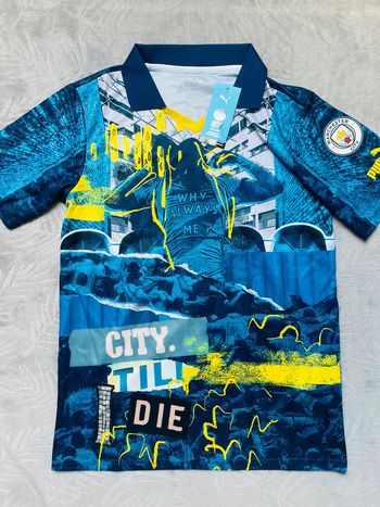 Maillot concept foot Manchester City bleu supporter taille S