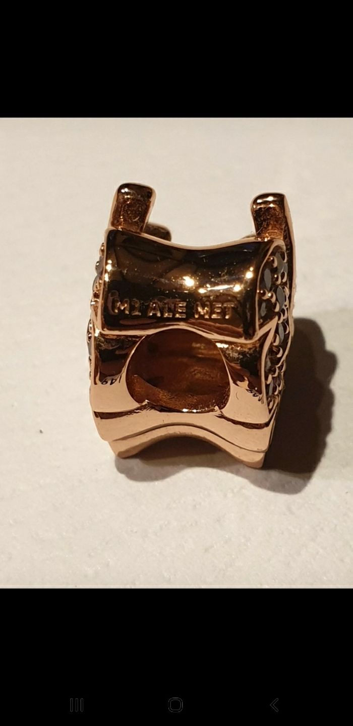 Charm Pandora Rose "Feuille Pavée Scintillante" - photo numéro 4