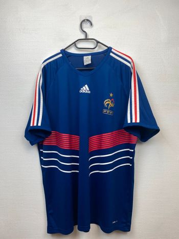 Maillot Vintage France Adidas Bleu Domicile 2006‑2008 – Taille 2XL – Officiel FFF