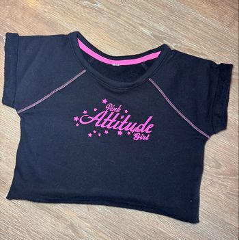 Croc top noir et rose fluo l