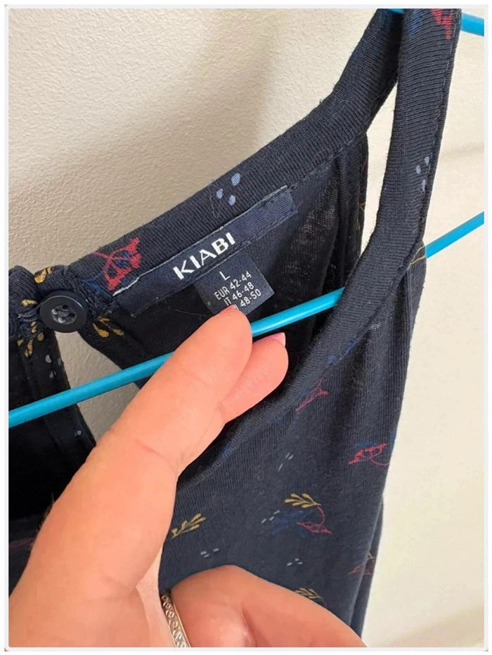 Robe Kiabi L Bleu Marine Imprimé Floral Fluide - photo numéro 2