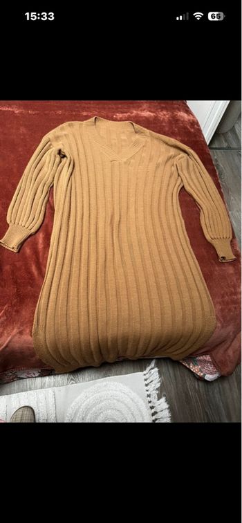 Robe marron en laine 