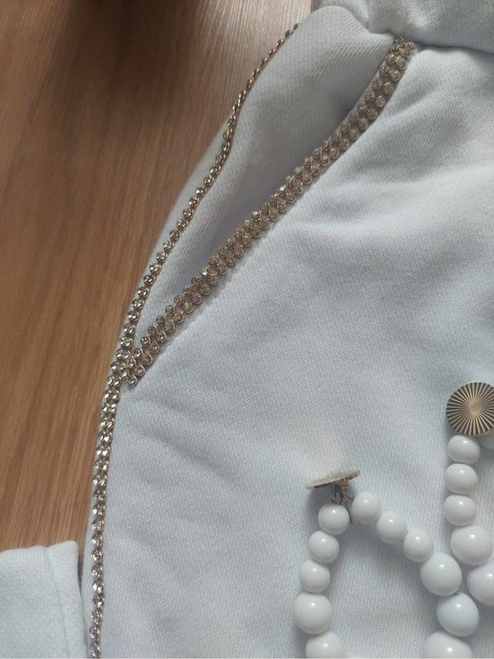 Pantalon jogging blanc avec strass T38 Princesse Boutique neuf 💭 - photo numéro 5