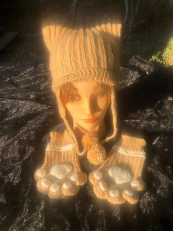 Bonnet  gants chat