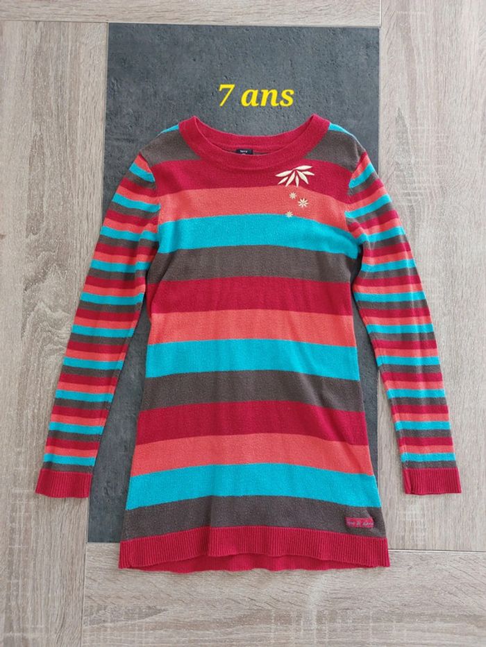 Jolie robe manche longue fin de saison / fille 7ans