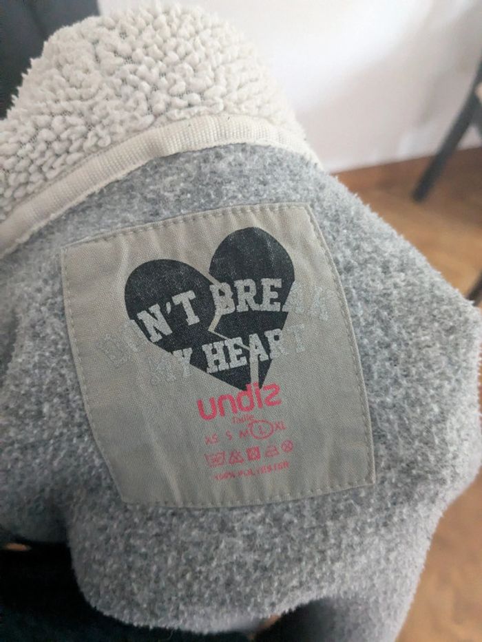 Veste a capuche femme a zip grise - photo numéro 5