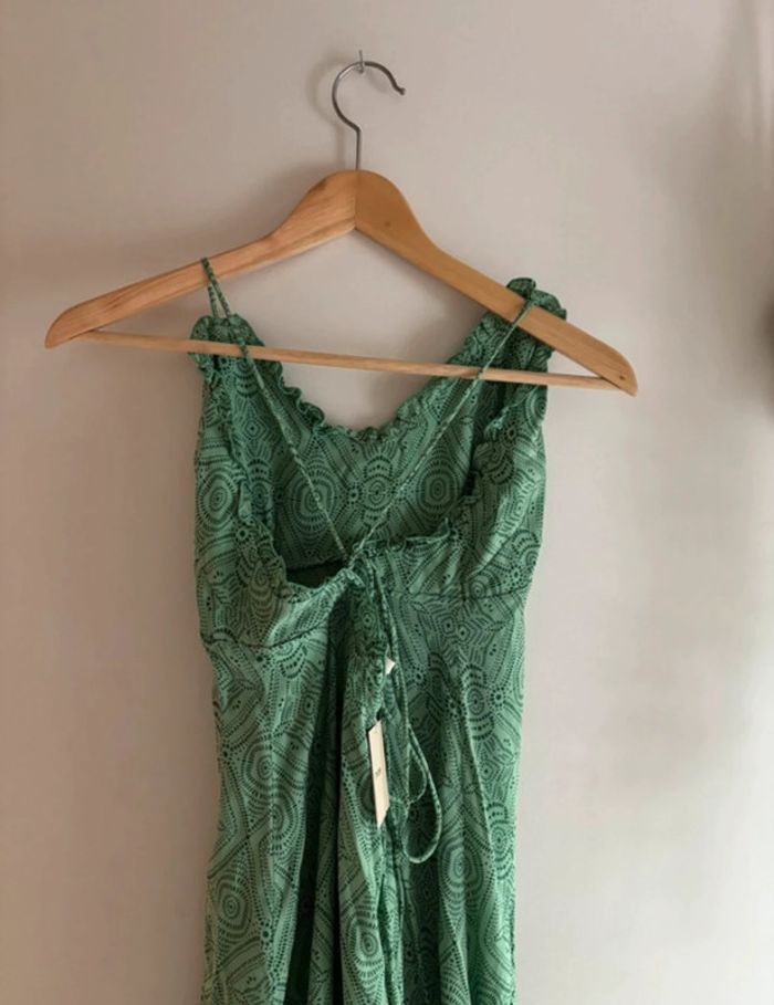 Robe longue MAJE verte en dentelle – Neuve avec étiquette (taille XL/42) - photo numéro 5
