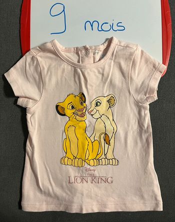 Teeshirt Disney roi lion 9 mois
