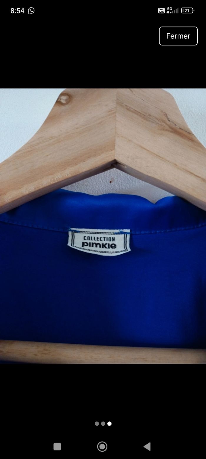 Chemisette bleu satin - photo numéro 3