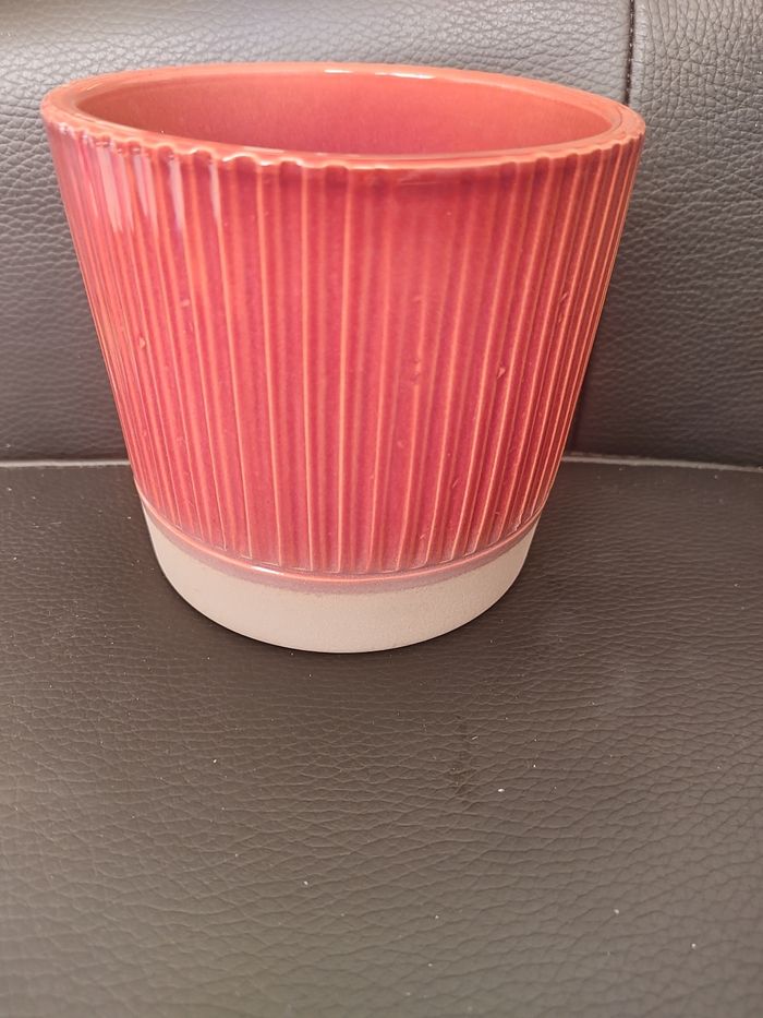 Cache pot bicolore