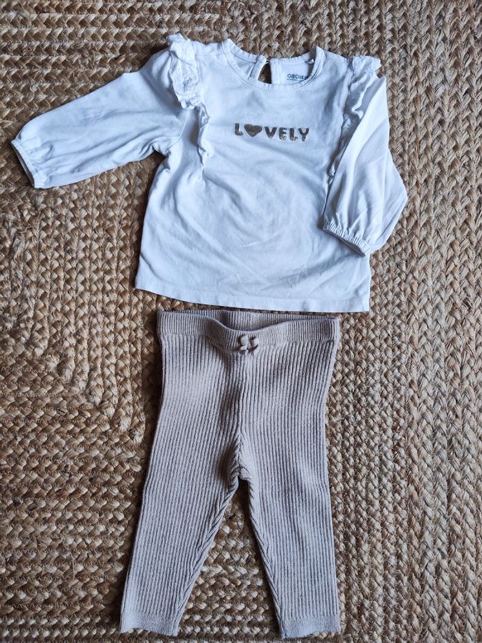 Ensemble fille tee shirt ML leggings