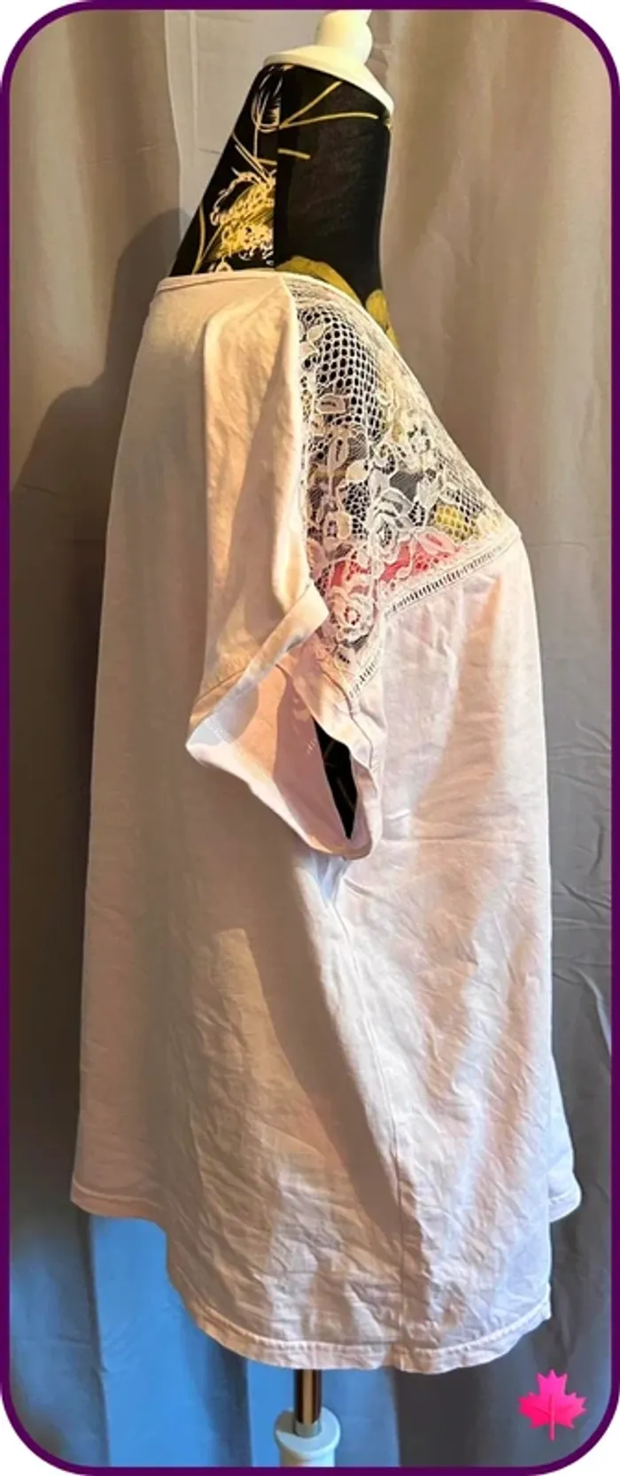 🌷teeshirt blanc rose🌷 - photo numéro 3