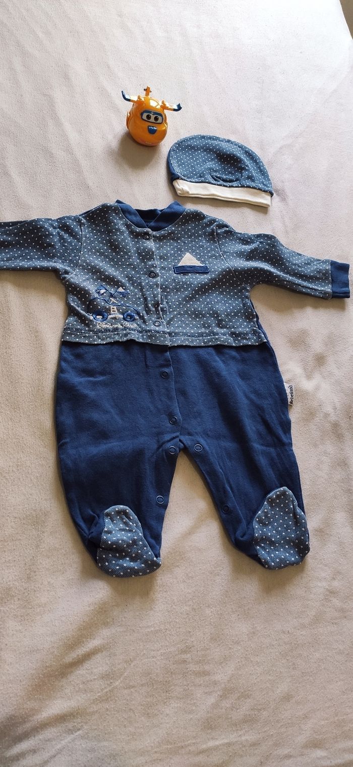 Ensemble bébé garçon 3 mois avec bonnet