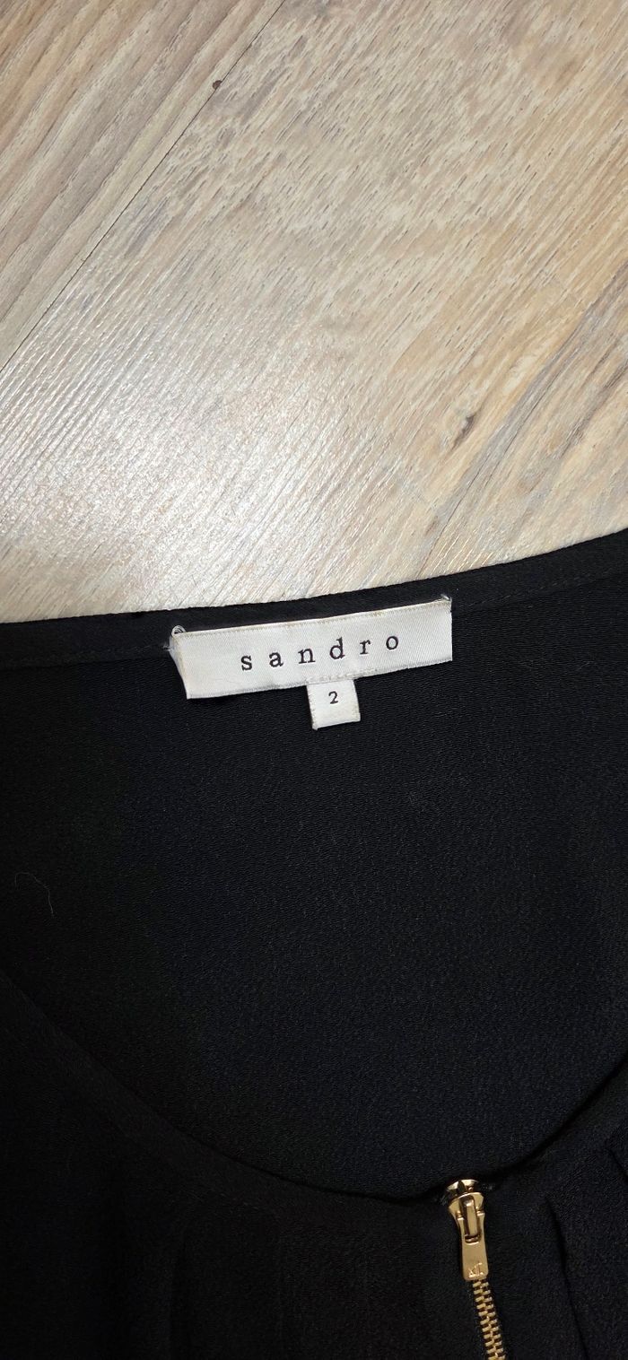Robe Sandro taille 2 noir en très bon état - photo numéro 5
