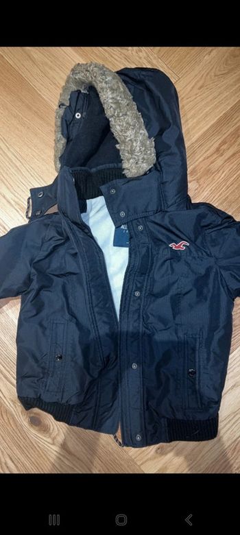 😴blouson parka Hollister T36 Neuf noir