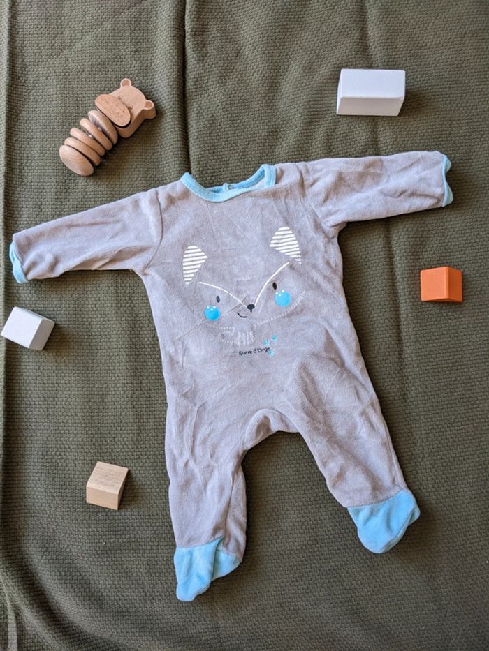 Pyjama velours renard 3 mois