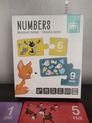 Puzzle Éducatif Méthode Montessori - Apprendre à compter (Anglais)

