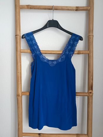 Débardeur bleu avec dentelle Hunkemöller taille S