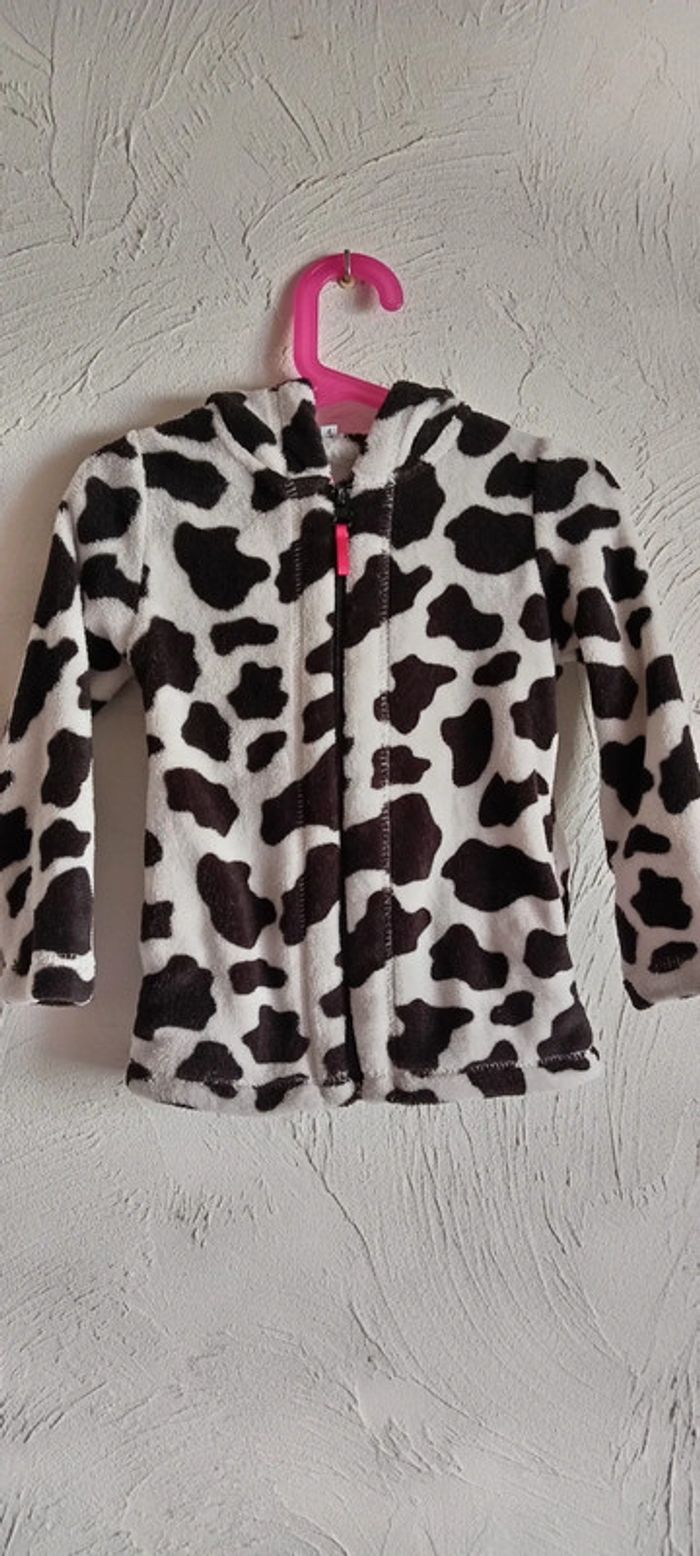 Veste polaire vache