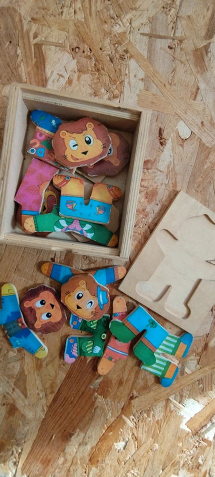 Puzzle Lion à habiller bois - photo numéro 2