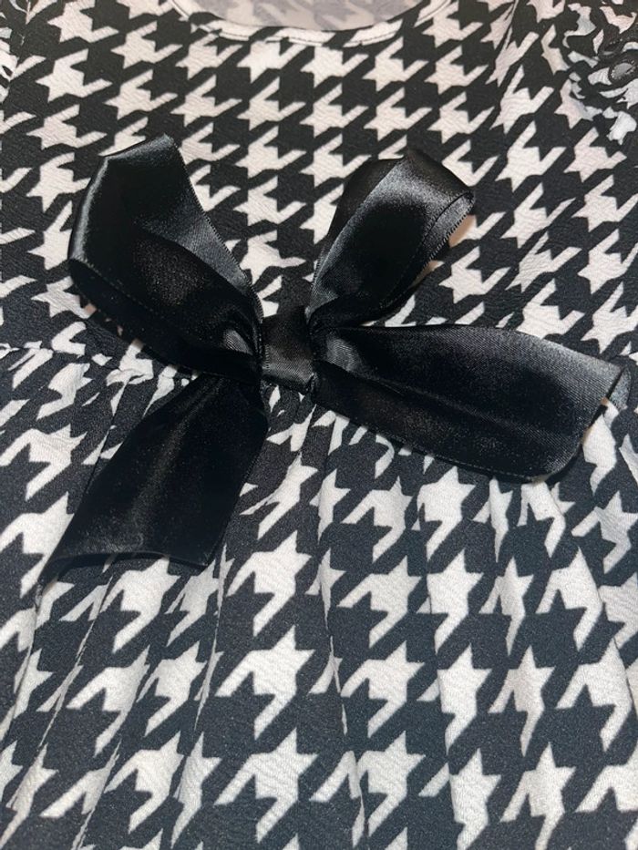 Robe Pied de Poule Noir et Blanche - photo numéro 2