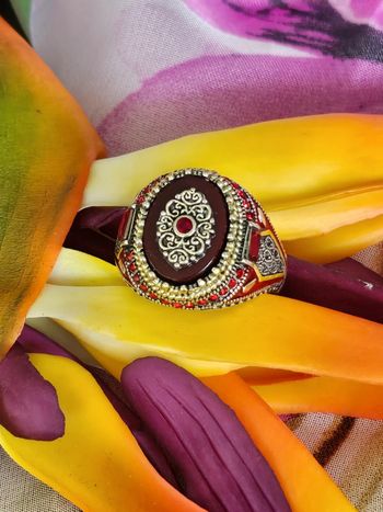 Bague style chevalière en acier inoxydable